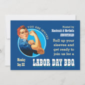 Rosie Riveter LABOR DAY BBQ Kaart (Voorkant)