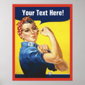 Rosie Riveter met Customize Text Poster (Voorkant)