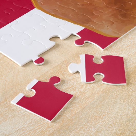 Rosie Riveter met vlag Legpuzzel (Zijkant)