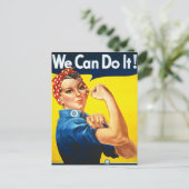 Rosie Riveter  Propaganda Briefkaart (Staand voorkant)