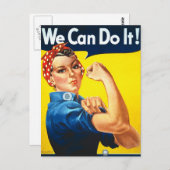 Rosie Riveter  Propaganda Briefkaart (Voorkant / Achterkant)