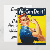 Rosie Riveter Propaganda Kaart (Voorkant / Achterkant)