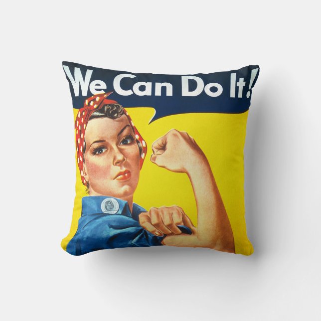 Rosie Riveter  Propaganda Kussen (Voorkant)
