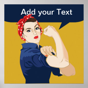 Rosie Riveter Strong Woman Poster