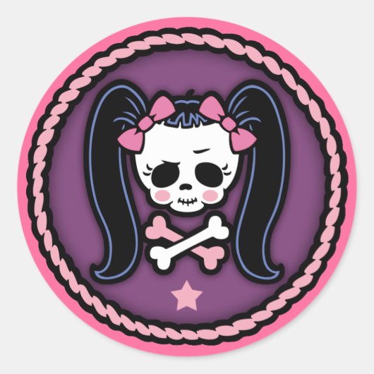 Rosie Roger-rope Ronde Sticker (Voorkant)