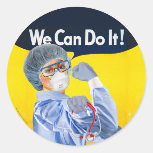 Rosie the Medical Professional Ronde Sticker
