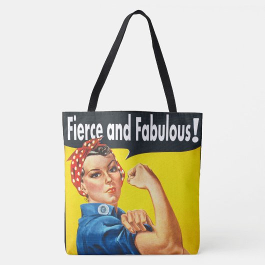Rosie The Riveter Fel en Fabulous Trendy Tote Bag (Voorkant)