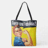 Rosie The Riveter Fel en Fabulous Trendy Tote Bag (Achterkant)