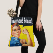 Rosie The Riveter Fel en Fabulous Trendy Tote Bag (Dichtbij)