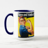 Rosie The Riveter Fierce en Fabulous Trendy Mok (Links)