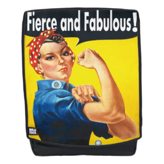 Rosie The Riveter Fierce en Fabulous Trendy Rugtassen