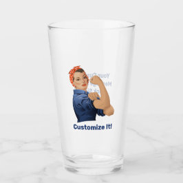 Rosie the Riveter Glass Glas
