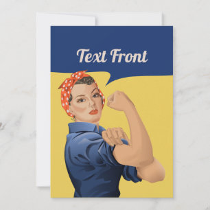Rosie the Riveter Invitation Kaart