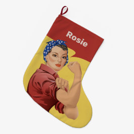 Rosie the Riveter Large Kerstmis Stocking Grote Kerstsok