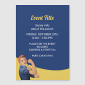 Rosie the Riveter Magnetic Invitation (Voorkant)
