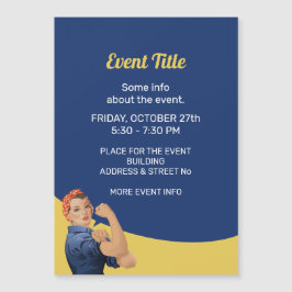 Rosie the Riveter Magnetic Invitation