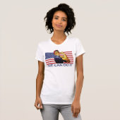 Rosie the Riveter Patriotic T-shirt (Voorkant volledig)