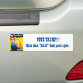 Rosie the Riveter Pro Trump Bumpersticker (Op auto)
