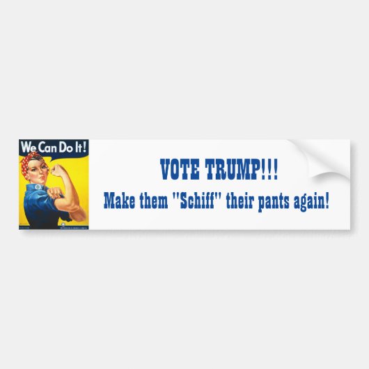 Rosie the Riveter Pro Trump Bumpersticker (Voorkant)