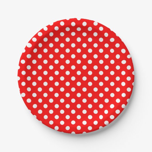 Rosie The Riveter Style Happy Polka Dots Papieren Bordje (Voorkant)