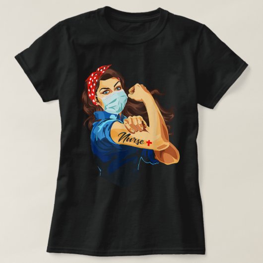 Rosie The Riveter - T-shirt de femme infirmière (Design devant)