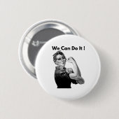 Rosie The Riveter We Can Do It Ronde Button 5,7 Cm (Voorkant /achterkant)