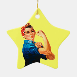 Rosie The Riveter WII Poster Keramisch Ornament