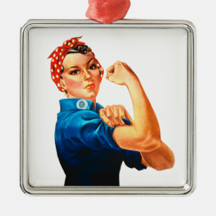 Rosie The Riveter WII Poster Metalen Ornament