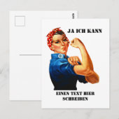 Rosie the Riveter - Yes We Can Briefkaart (Voorkant / Achterkant)