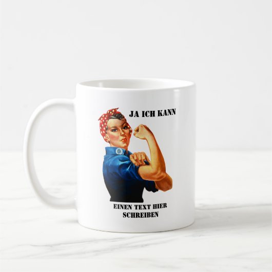 Rosie the Riveter - Yes We Can Koffiemok (Links)