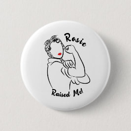 Rosie verhoogd decennium - Canvas Print Ronde Button 5,7 Cm