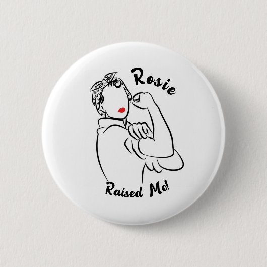 Rosie verhoogd decennium - Canvas Print Ronde Button 5,7 Cm (Voorkant)