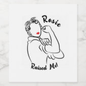 Rosie verhoogd decennium - Canvas Print Wijn Etiket (Enkel label)