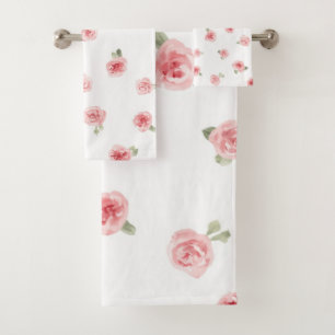Rosier rose tendre aquarelle floral vintage rose b