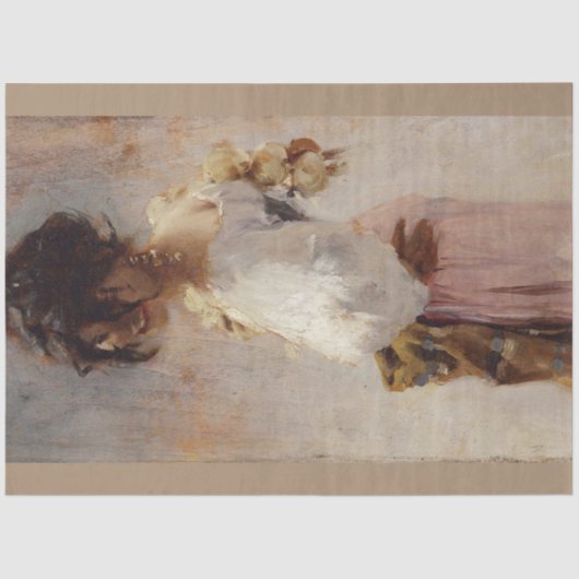 Rosina portret ontkoppelpapier tissuepapier (Voorkant)