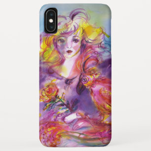 ROSINA/Young Girl met Roos en papegaai iPhone XS Max Hoesje