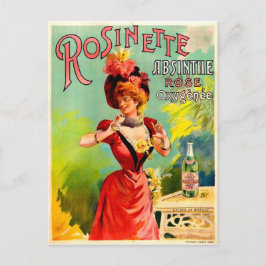 Rosinette Absinthe Roos Oxygénée Fine Art Briefkaart