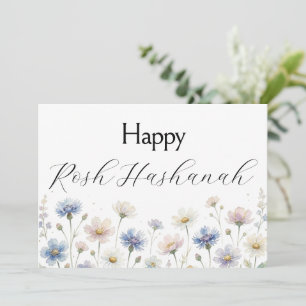 Rosj Hasjana-ansichtkaart, Wilde Bloemen, Bloemig Kaart