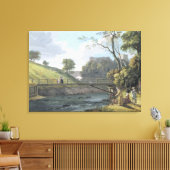 Roslin Castle, Midlothian (w/c en gouache op papie Canvas Afdruk (Insitu (Woonkamer))
