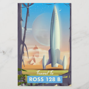 Ross 128 B Science fiction poster Briefpapier
