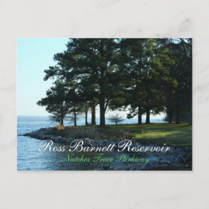 Ross Barnett Reservoir op Natchez Trace Parkway Briefkaart