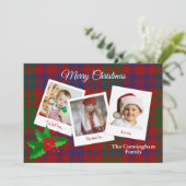 Ross Clan Plaid Christmas Multi Carte photo (Debout devant)