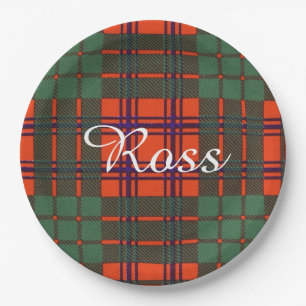 Ross clan Pset Scottish tartan Papieren Bordje
