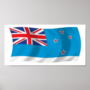 Ross Dependency Vlag Poster Print
