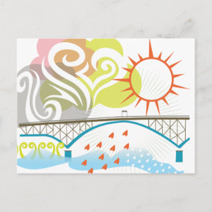 Ross Island Bridge Portland Briefkaart