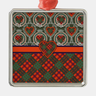 Ross Scottish Tartan Metalen Ornament