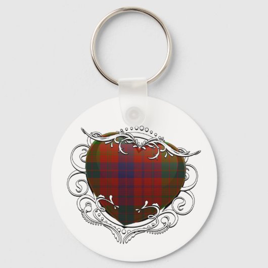 Ross Tartan Heart Sleutelhanger (Voorkant)