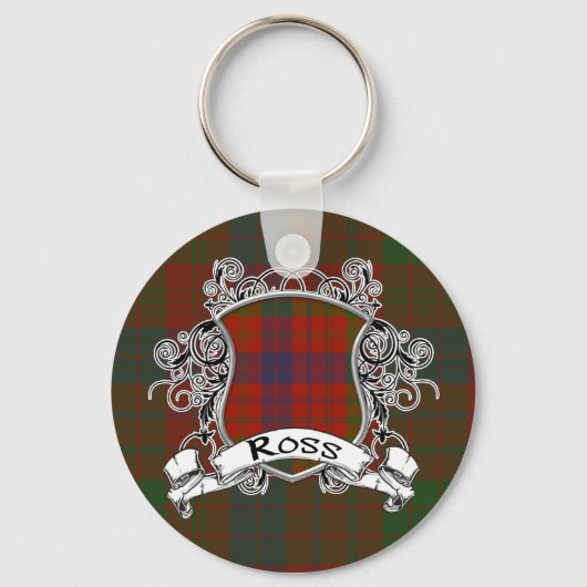 Ross Tartan Shield Sleutelhanger (Voorkant)