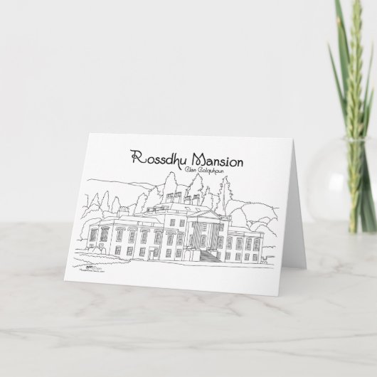 Rossdhu Huis Schotland Kaart (Voorkant)