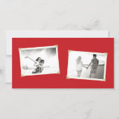 Rosse Grutto Dubbel Geluk Chinese Huwelijksfoto Save The Date (Achterkant)